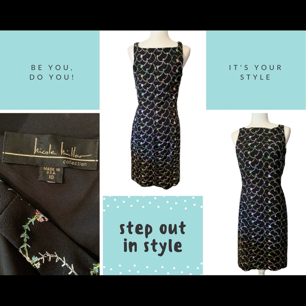Nicole Miller Embroidered Dress